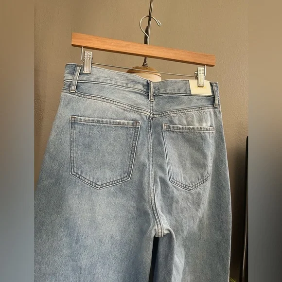 Express wash Blue High Waisted Wide Leg Jeans Size 8 R. - Picture 8 of 11